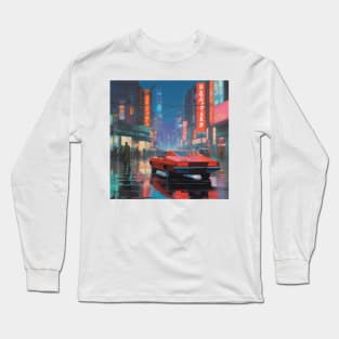 Neo Tokyo city aesthetic Long Sleeve T-Shirt